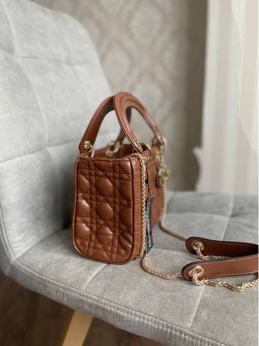 Dior lady brown еко шкіра