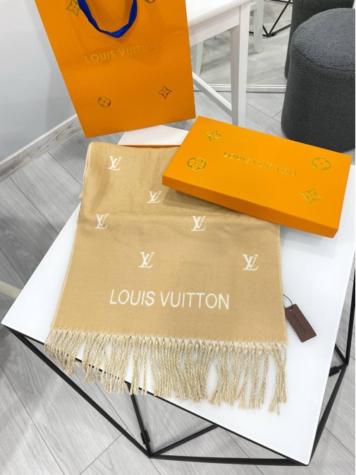 Шикарний, теплий палантин Louis Vuitton  