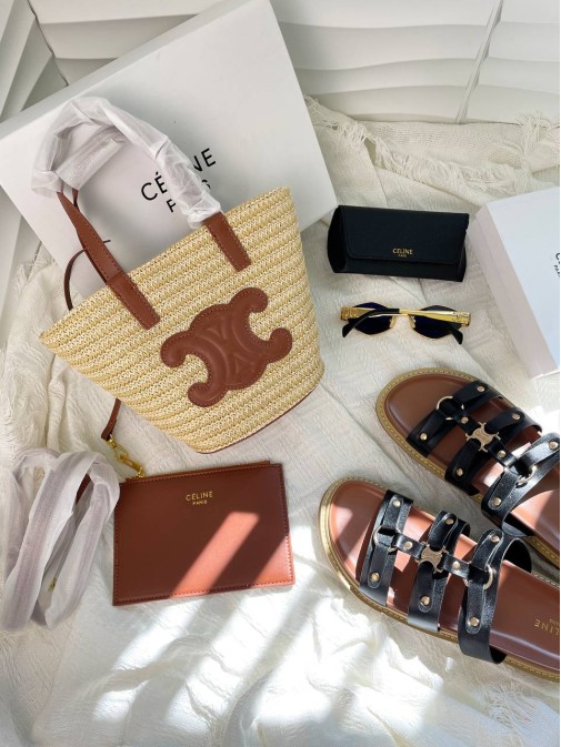 Соломʼяна сумочка Celine