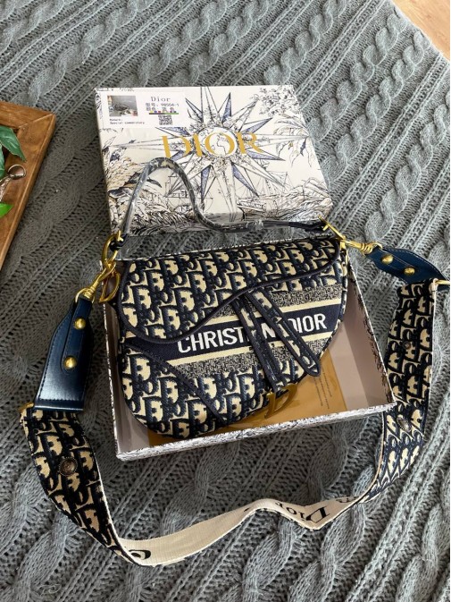 Dior Saddle (темно синя) 