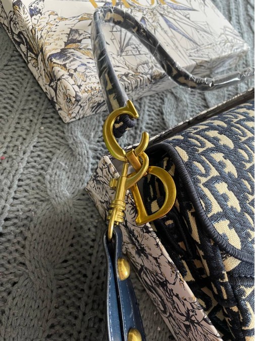 Dior Saddle (темно синя) 