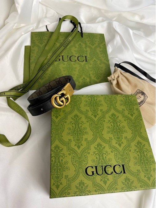 Двосторонній жіночий ремінь Gucci 