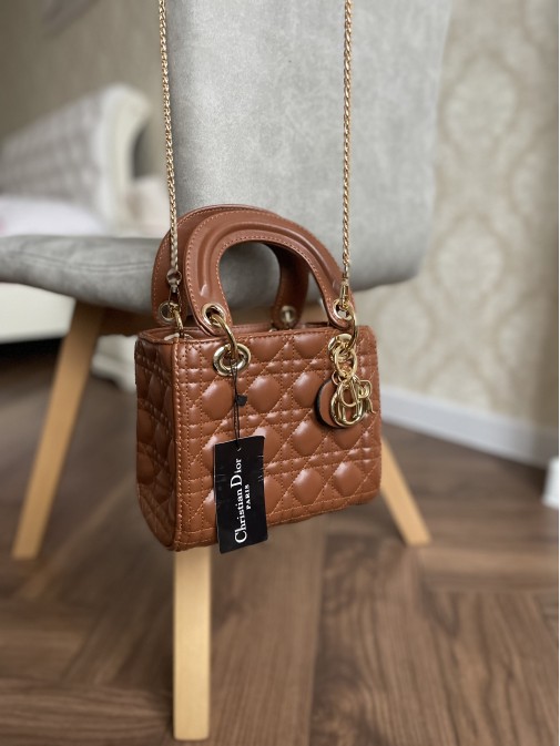 Dior lady brown еко шкіра