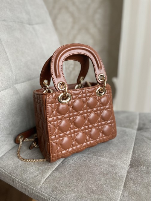 Dior lady brown еко шкіра