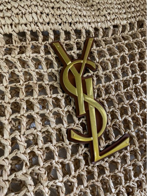 Соломʼяна сумочка YSL + гаманець