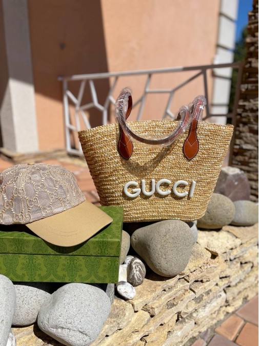 Соломʼяна сумочка Gucci