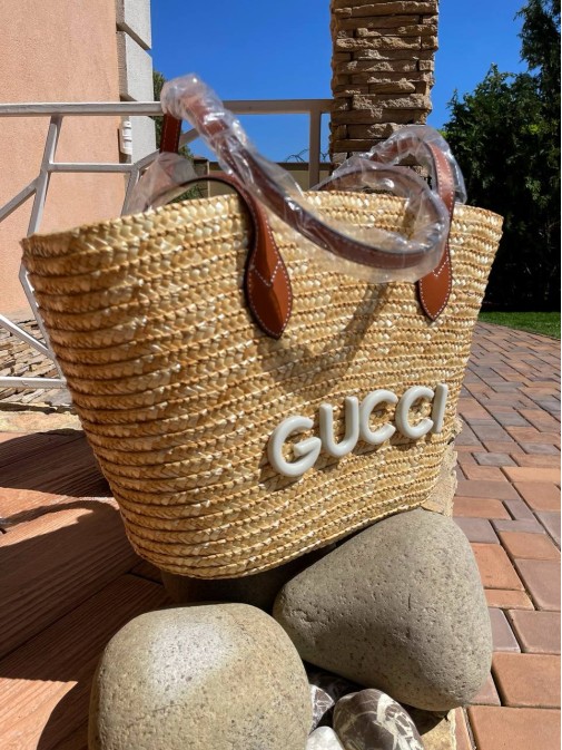 Соломʼяна сумочка Gucci