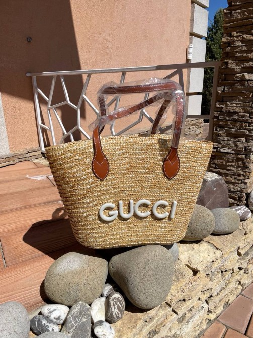 Соломʼяна сумочка Gucci
