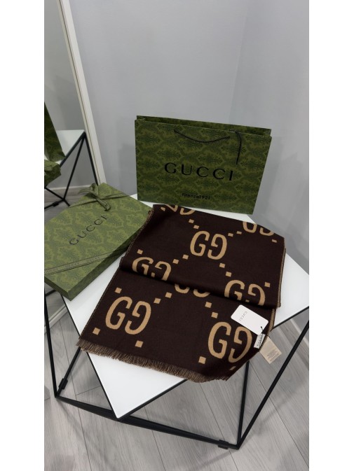 Двосторонній палантин/шарф Gucci GG Jacquard Scarf Двосторонній палантин/шарф Gucci GG Jacquard Scarf