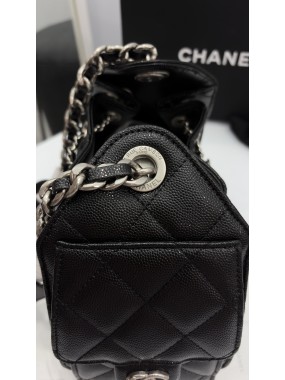 Chanel 22  Hobo Bag Black silver