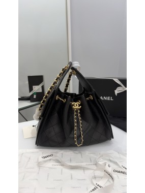 Chanel 25 Hobo Bag Black Gold