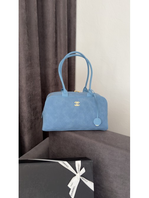 Chanel Large Bowling Bag Blue