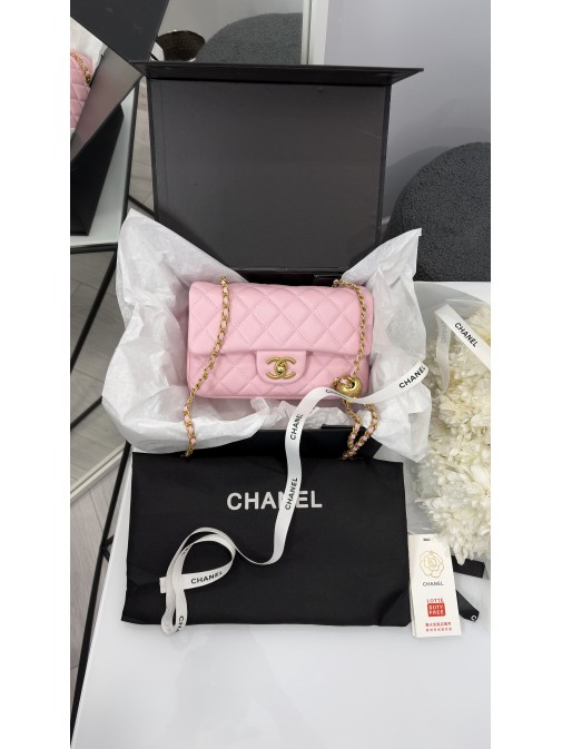 Chanel Mini Classic Rectangular Flap Bag Gold