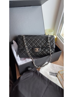Chanel Classic Flap Bag Black ( зерниста шкіра)