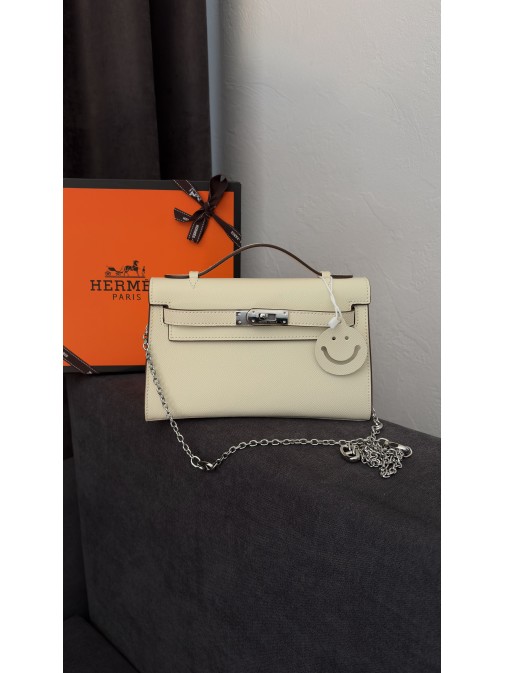 Hermès Kelly Pochette White