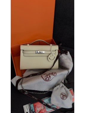 Hermès Kelly Pochette White