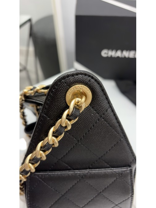 Chanel 25 Hobo Bag Black Gold