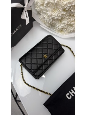 Chanel Classic Wallet on Chain Gold ( гладка шкіра)