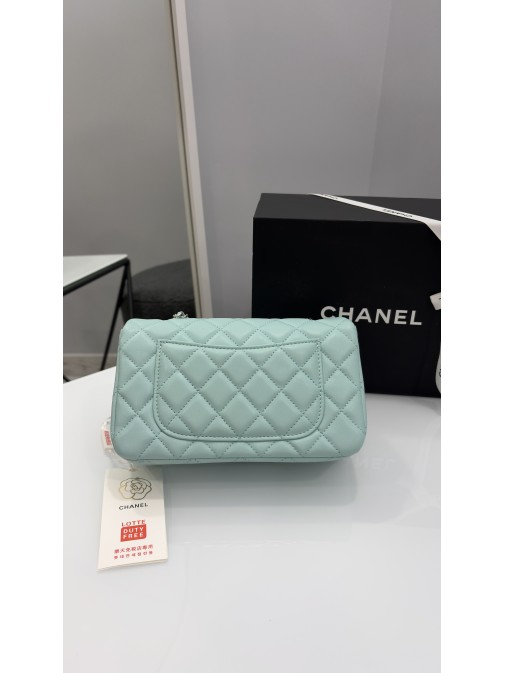 Chanel Classic 1.55 Small Single Flap Bag Tiffany Silver Chanel Classic 1.55 Small Single Flap Bag Tiffany Silver