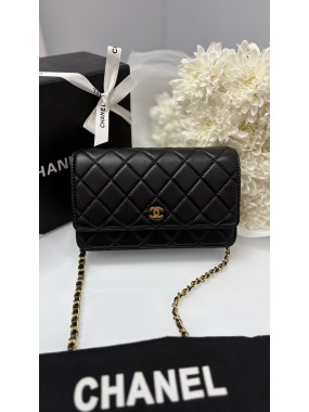 Chanel Classic Wallet on Chain Gold ( гладка шкіра)
