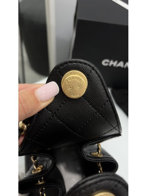 Chanel 25 Hobo Bag Black Gold