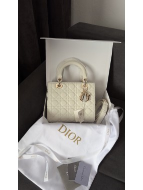Christian Dior Lady Dior  Bag White Premium
