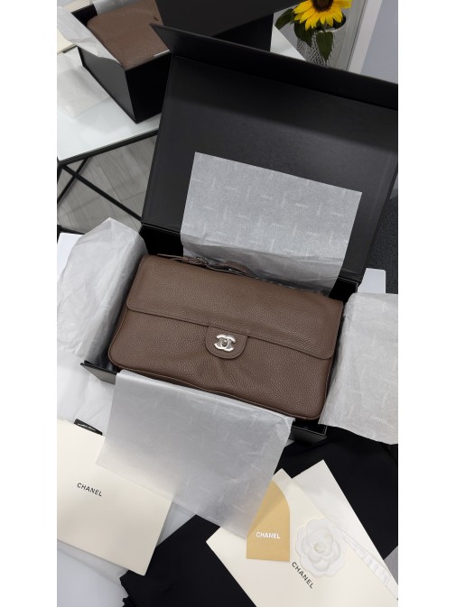 Chanel Maxi "Souplissimo" Small Flap Bag Brown