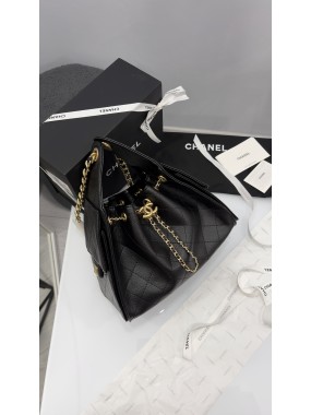 Chanel 25 Hobo Bag Black Gold