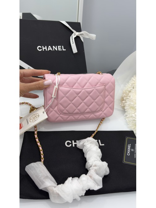 Chanel Mini Classic Rectangular Flap Bag Gold