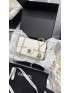 Chanel Mini Classic Rectangular Flap Bag White Silver