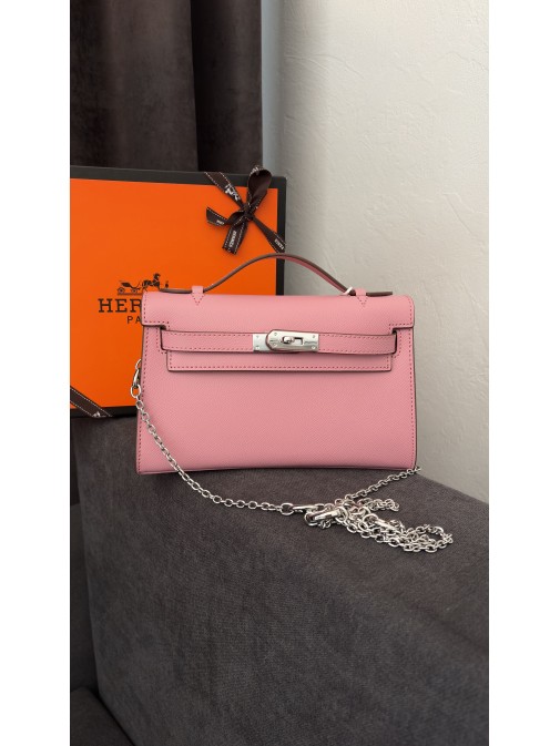 Hermès Kelly Pochette Rose Confetti