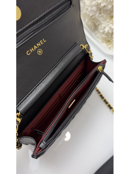 Chanel Classic Wallet on Chain Gold ( гладка шкіра) Chanel Classic Wallet on Chain Gold ( гладка шкіра)
