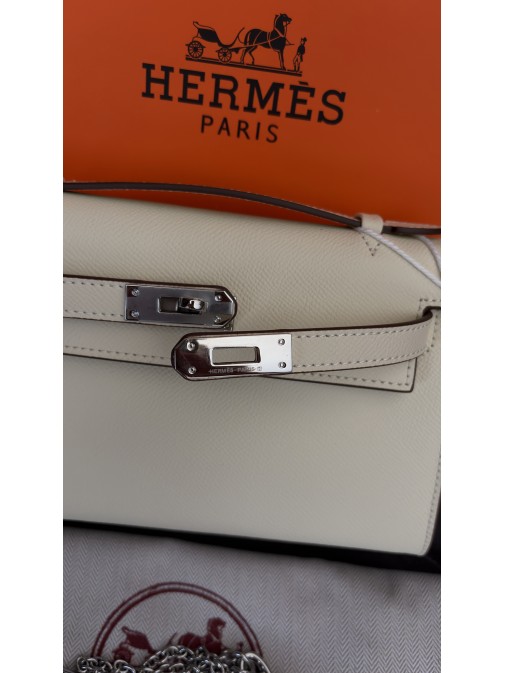 Hermès Kelly Pochette White