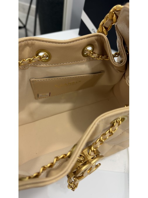 Chanel 22 Small Handbag Light Beige Gold