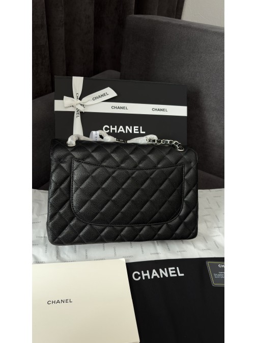 Chanel Classic 11.12 Maxi Handbag Silver