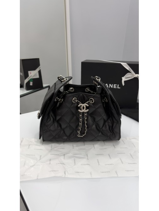 Chanel 22  Hobo Bag Black silver