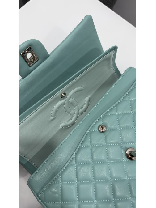 Chanel Classic Flap Bag Tiffany Blue