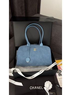 Chanel Large Bowling Bag Blue