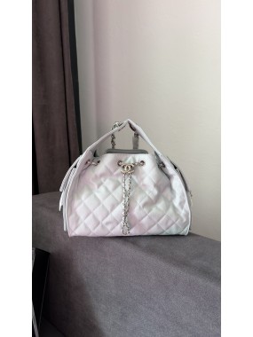 Chanel 25 Hobo Bag Blue Silver