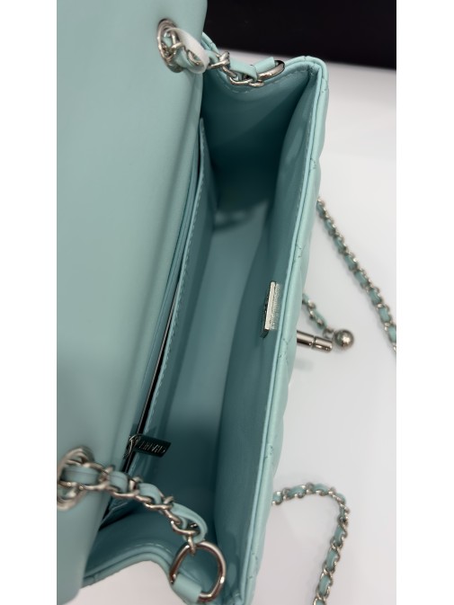 Chanel Classic 1.55 Small Single Flap Bag Tiffany Silver Chanel Classic 1.55 Small Single Flap Bag Tiffany Silver