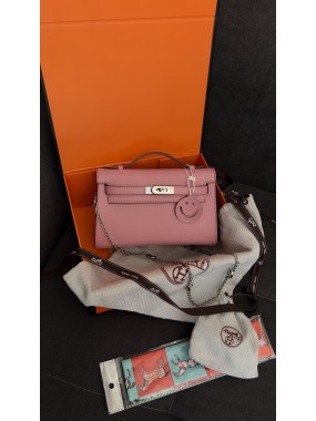 Hermès Kelly Pochette Rose Confetti